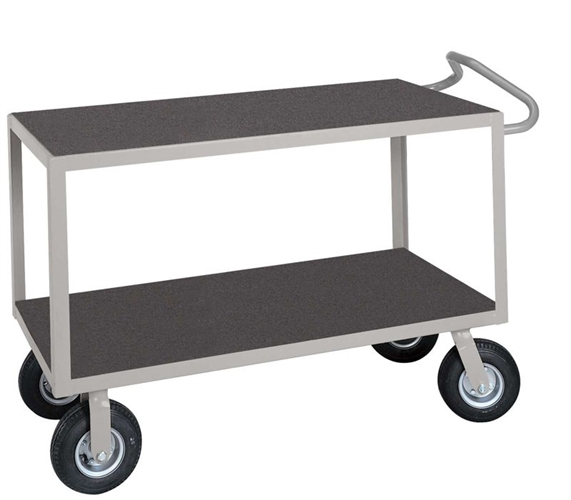 DE21 - Ergo Handle Angle Frame Instrument Cart - 24" x 60" Shelf Size