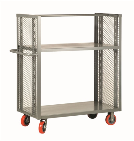 Adjustable Shelf Mesh Two Sided Warehouse Cart
