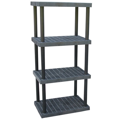 Four Shelf Grid Top Plastic Shelving