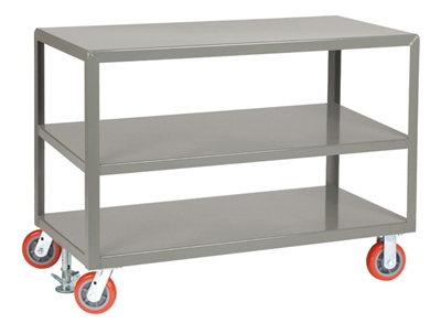 HD Three Shelf Mobile Table with Floor Lock