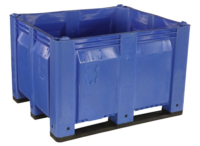 FDA Approved MACX Bulk Container with Solid Walls Color Blue