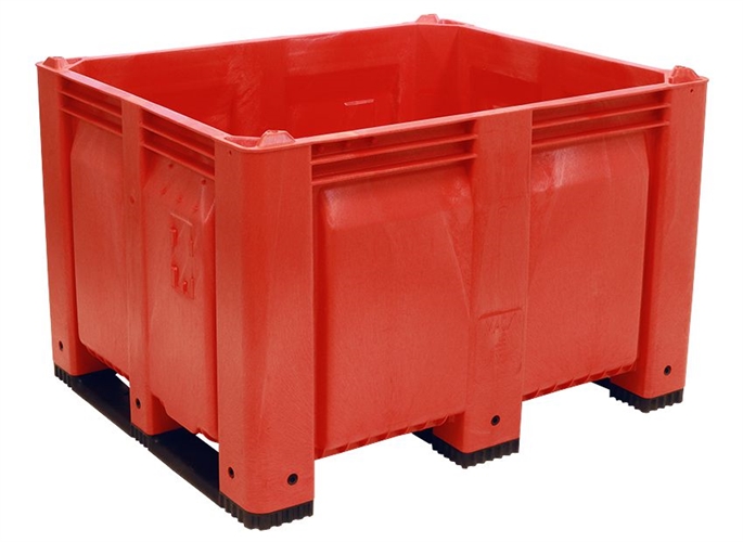 MACX Bulk Container with Solid Walls Color Red