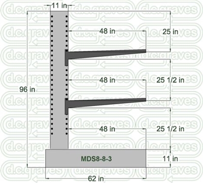 Single Sided Lumber Storage Rack