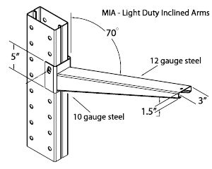 18 Inch Inclined Arm 750lbs Capacity