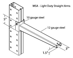 48 Inch Straight Arm 300lbs Capacity