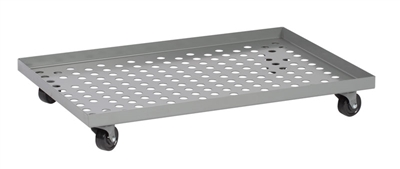 PDU17 - Perforated Deck Dolly with Lips - 24" x 36" Deck Size, Color Gray