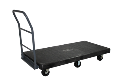 PM19 - 6 Wheel Plastic Deck Platform Truck - 24" x 48" Deck Size