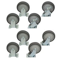 R1 - 5" x 1-1/4" Thermorubber Casters - 800-lbs. Capacity