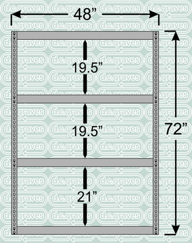 Heavy Duty Shelving Unit 4 Shelves