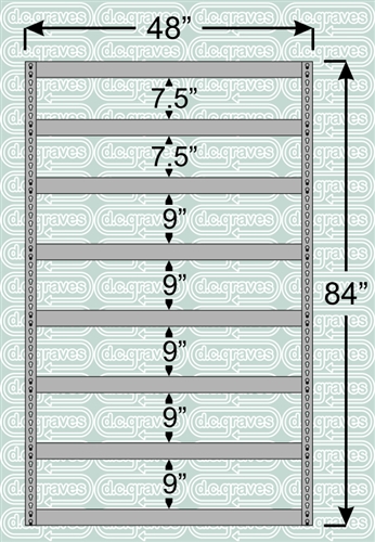 Heavy Duty Shelving Unit 84 Inch High 8 Shelves