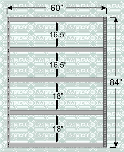 Heavy Duty Shelving Unit 84 Inch High 5 Shelves