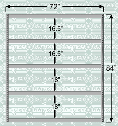 Heavy Duty Shelving Unit 84 Inch High 5 Shelves