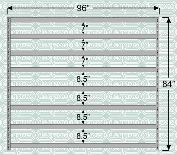 Heavy Duty Shelving Unit 84 Inch High 8 Shelves