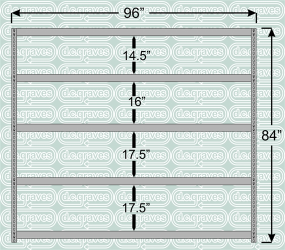 Heavy Duty Shelving Unit 84 Inch High 5 Shelves