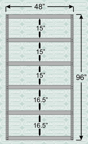 Heavy Duty Shelving Unit 96 Inch High 6 Shelves