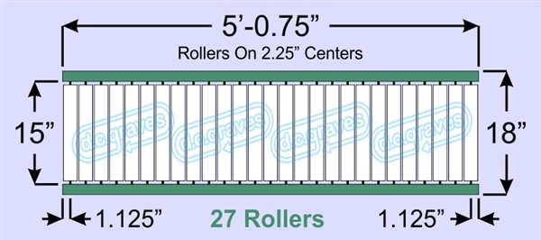 SR50-15-02-05, Steel Gravity Roller Conveyor