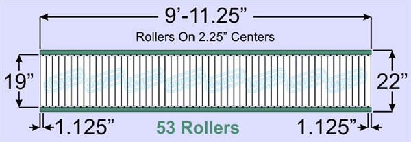SR20-19-02-10, Steel Gravity Roller Conveyor