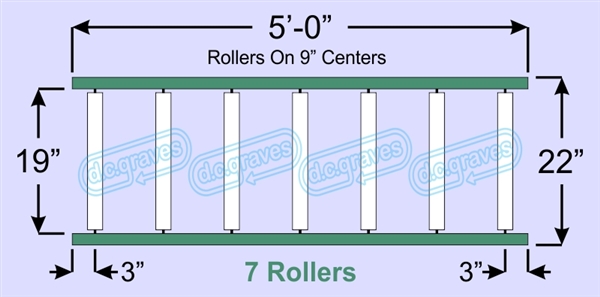 SR40-19-09-05, Steel Gravity Roller Conveyor