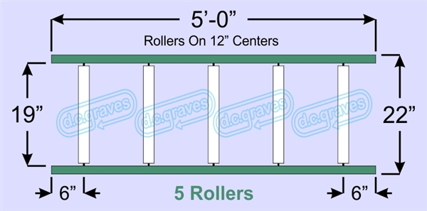SR20-19-12-05, Steel Gravity Roller Conveyor