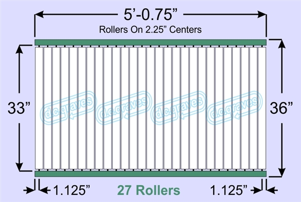 SR20-33-02-05, Steel Gravity Roller Conveyor