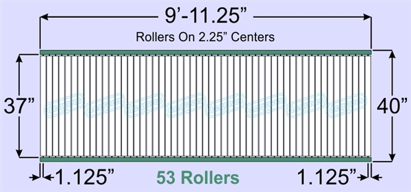 SR20-37-02-10, Steel Gravity Roller Conveyor