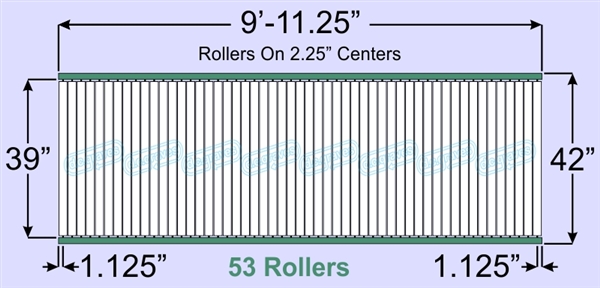 SR20-39-02-10, Steel Gravity Roller Conveyor