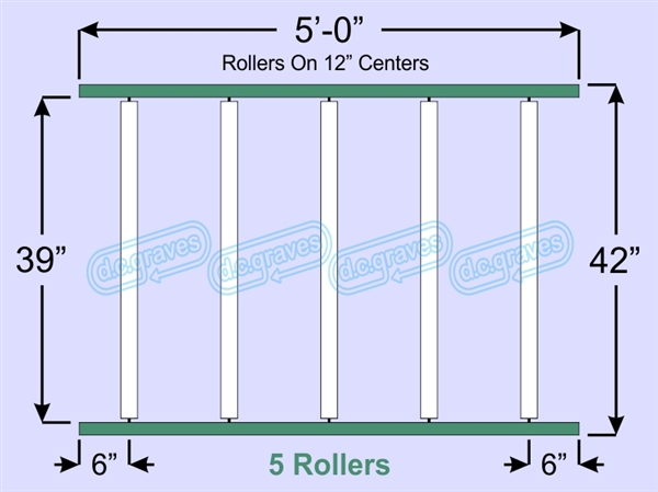 SR20-39-12-05, Steel Gravity Roller Conveyor