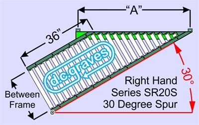 SR20S-30-23, 30 Degree Spur, 23" Between Frame