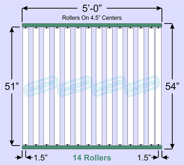 SR60-51-04-05, Steel Gravity Roller Conveyor