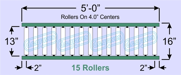 SR80-13-04-05, Steel Gravity Roller Conveyor