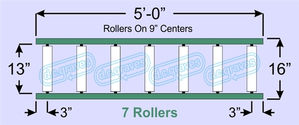 SR70-13-09-05, Steel Gravity Roller Conveyor