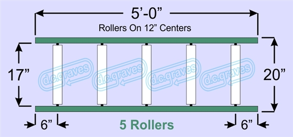 SR70-17-12-05, Steel Gravity Roller Conveyor