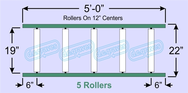 SR70-19-12-05, Steel Gravity Roller Conveyor