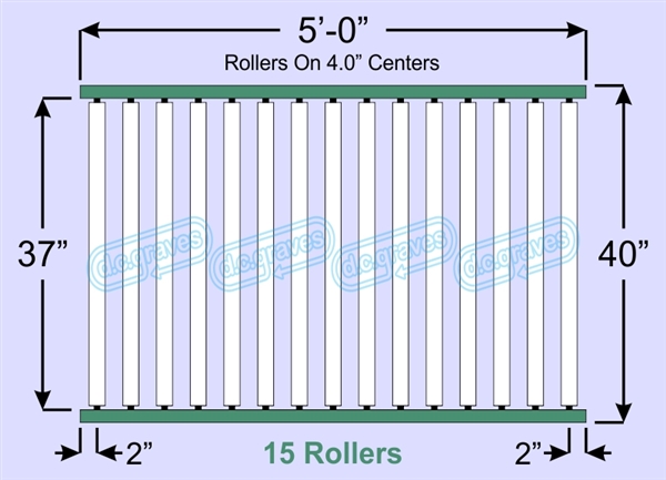 SR80-37-04-05, Steel Gravity Roller Conveyor