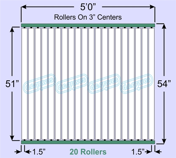 SR70-51-03-05, Steel Gravity Roller Conveyor