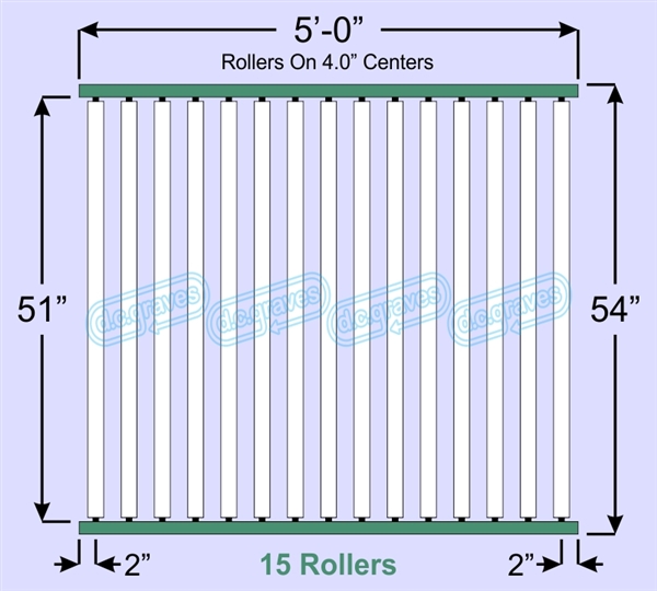 SR70-51-04-05, Steel Gravity Roller Conveyor