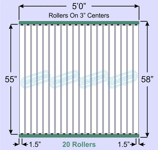 SR80-55-03-05, Steel Gravity Roller Conveyor