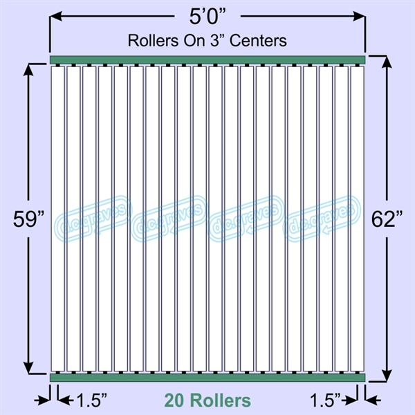 SR70-59-03-05, Steel Gravity Roller Conveyor