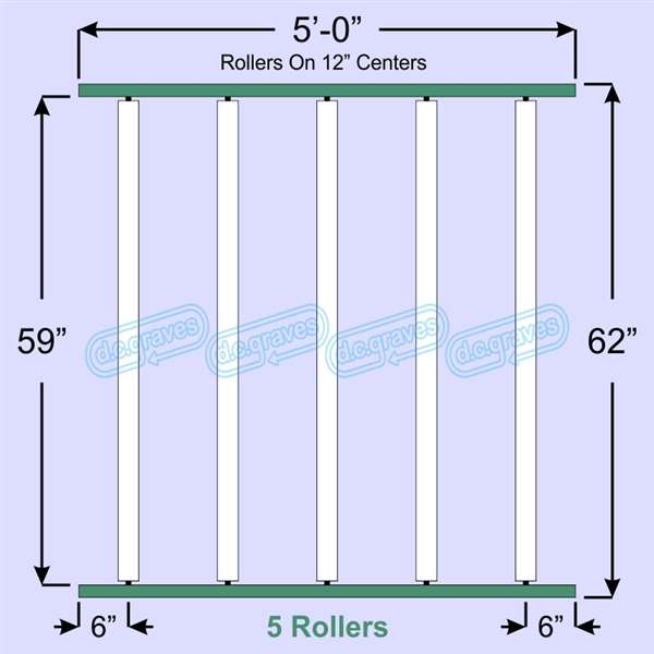 SR80-59-12-05, Steel Gravity Roller Conveyor
