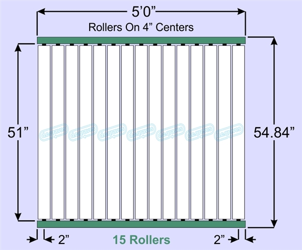 SR90-51-04-05, Steel Gravity Roller Conveyor