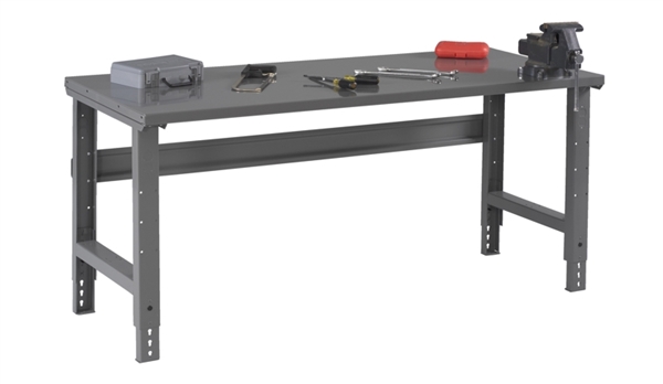 Steel Top Workbench w/ Adjustable Height Legs - 36" x 60" Bench Top