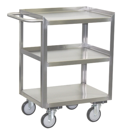 Three Shelf Stainless Steel Mobile Workstation