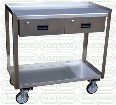 Stainless Steel Two Drawer Cart