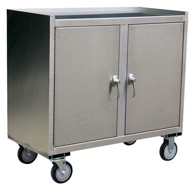 Two Door Stainless Steel Mobile Cabinet