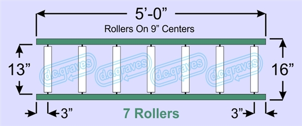 SR40-13-09-05, Steel Gravity Roller Conveyor