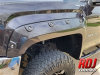 GMC Sierra 1500 2016-2018 PRO-POPPED series bolt-on reverse pocket style fender flares by RDJ Trucks | 30-4018