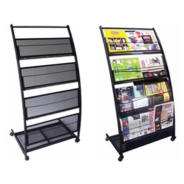 4 Shelf Mobile Literature Display