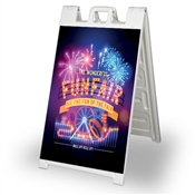 Signicade Sidewalk Sign with Adhesive Vinyl Prints - 24" x 36"