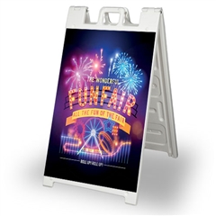 Signicade Sidewalk Sign with Adhesive Vinyl Prints - 24" x 36"