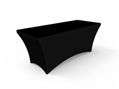 Black Stretch Table Throws - Solid Color Spandex Tablecloths